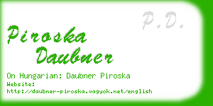 piroska daubner business card